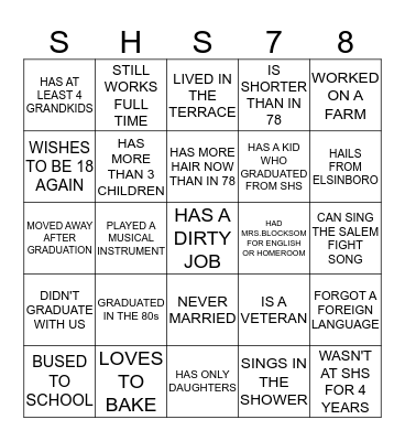 FIND SOMEONE WHO..... Bingo Card