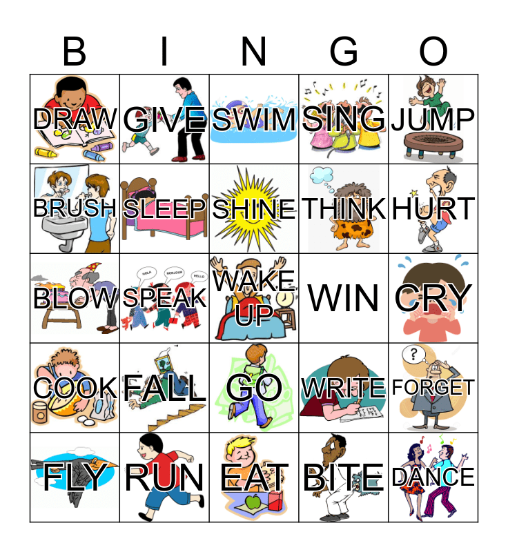 verbs-bingo-card