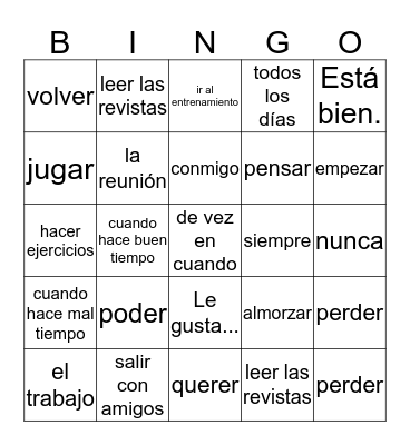 Bingo Card