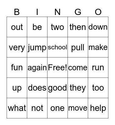 BINGO Card