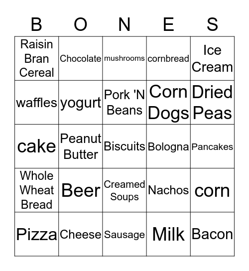 Phosphorus Bingo! Bingo Card