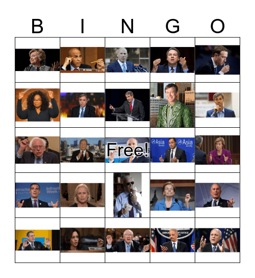 Dems 2020 Bingo Card