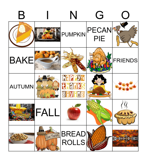 THANKSGIVING Bingo Card