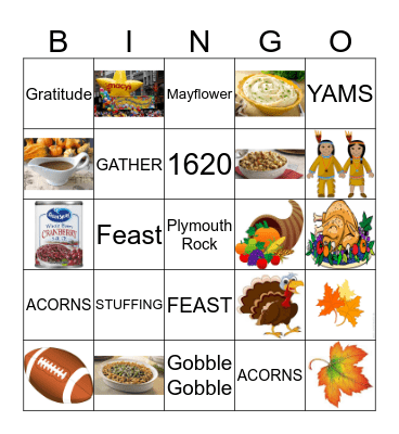 THANKSGIVING Bingo Card