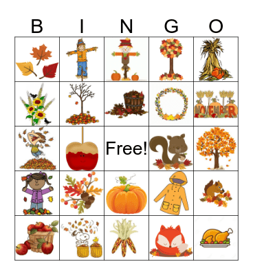 GGHS Fall Bingo Card