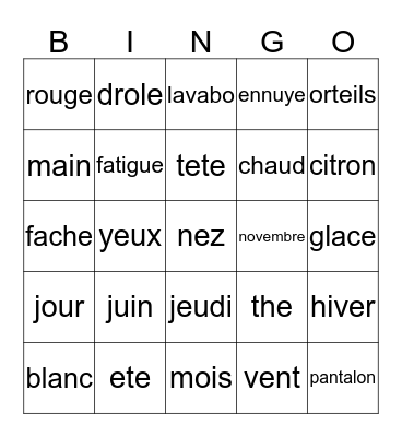 Bingo Card