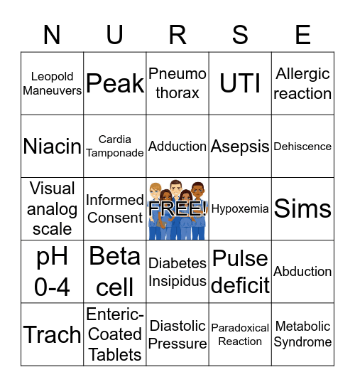 ATI Definition Bingo! Bingo Card