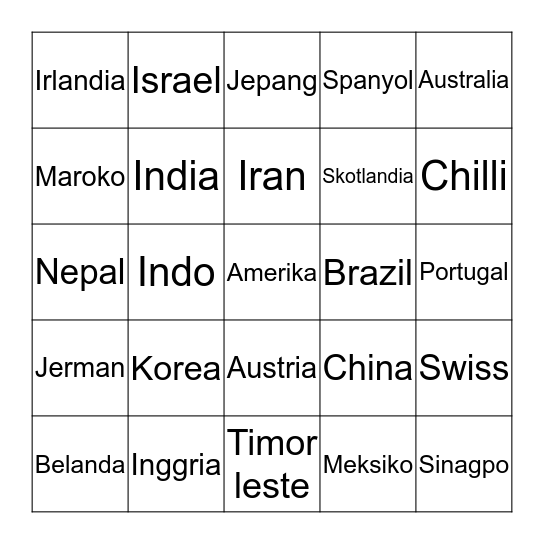 Bingo Card