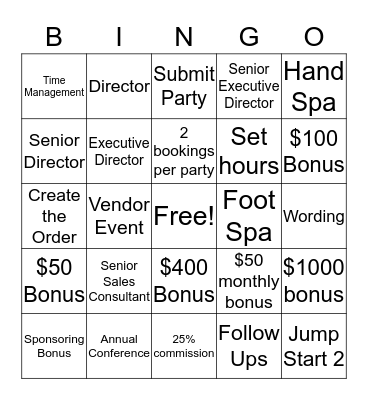 Team BINGO Card