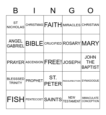3RD GRADE SEPT-DEC Bingo Card