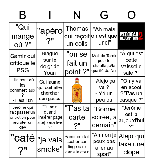 Le bingo Happydemics Bingo Card
