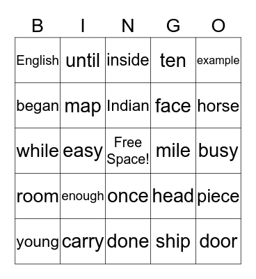 Bingo Card