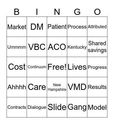 Friday Bingo Card