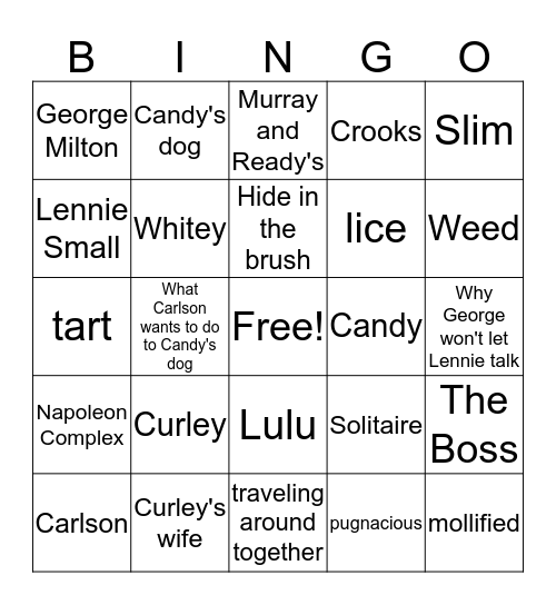 OMAM Chapter 2  Bingo Card