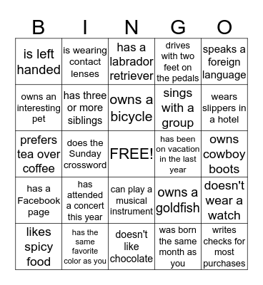 Tis Time to Party Bingo Card