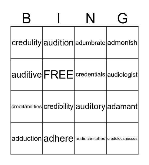 JJG BINGO Card
