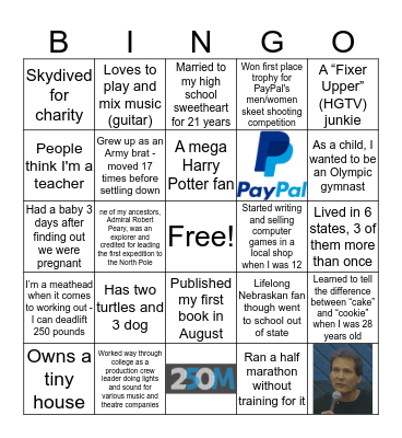 GCS Americas BINGO Card