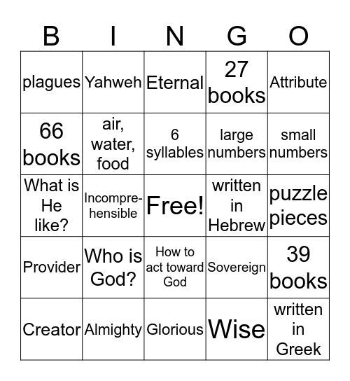 ABC  Bingo Card