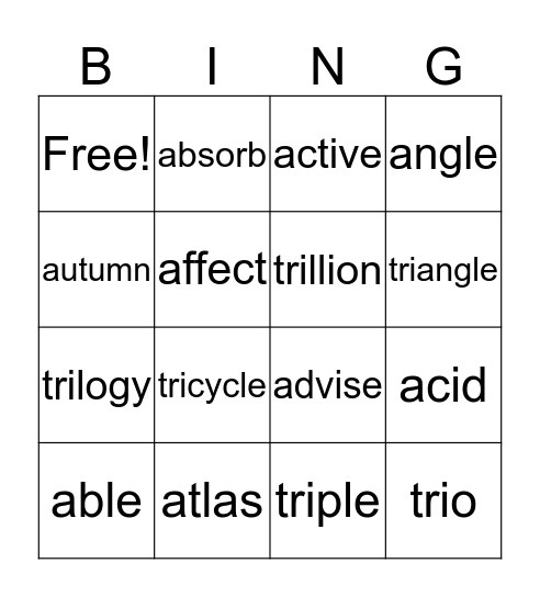 SNIP 3 - Session 1 Bingo Card