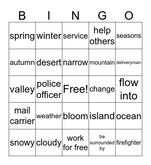 reading key-basic-1-unit-01/02/03 review Bingo Card