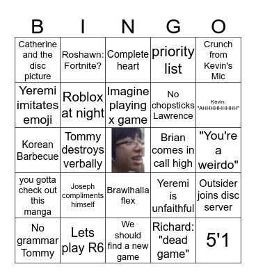 CALL BINGO Card