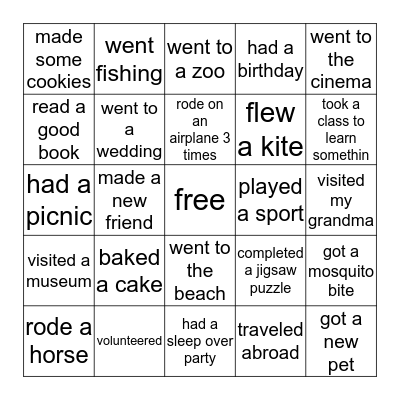 Bingo Card