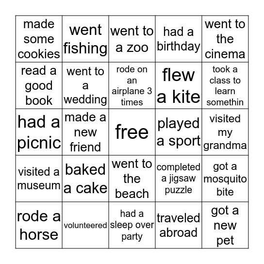 Bingo Card