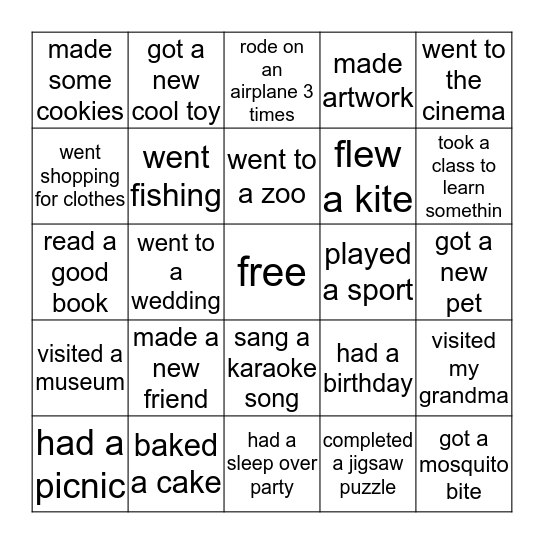 Bingo Card