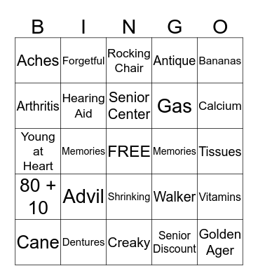 HAPPY 90th BIRTHDAY Bingo Card