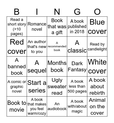 Yule/Winter Readathon Bingo Card