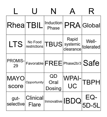 TEAM RHEA BINGO Card