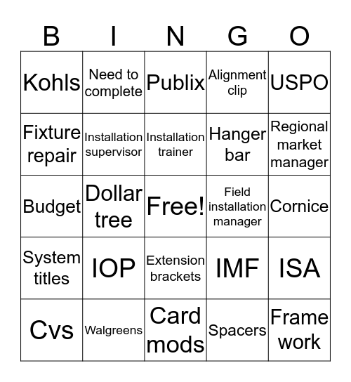 Hallmark  Bingo Card