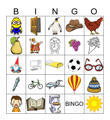 Uitbeeld-Bingo Card