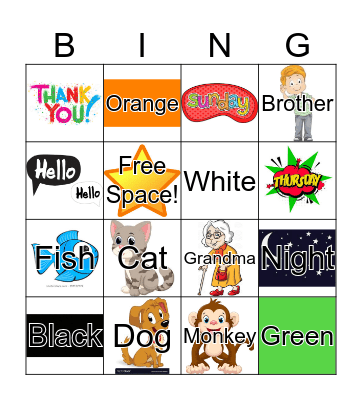 Sign Language Bingo Card