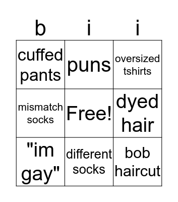 Bi culture? Bingo Card