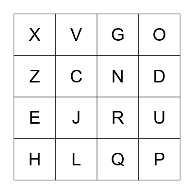 I want ~. Bingo Card