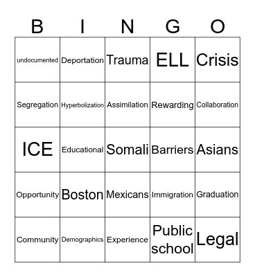 Bingo Card