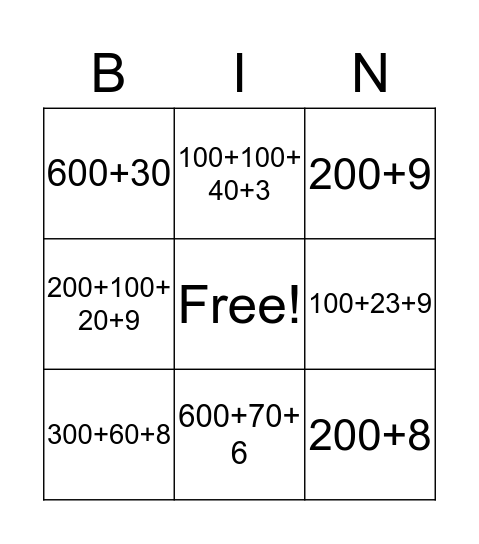 Forma desarrollada Bingo Card