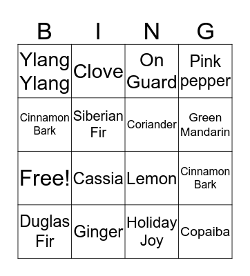 FriendsGiving  Bingo Card