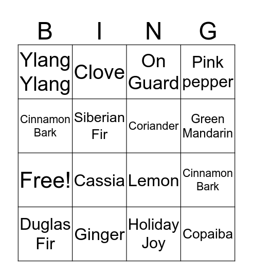 FriendsGiving  Bingo Card