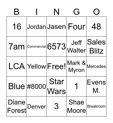 Trivingo - Tampa Customer Center Bingo Card