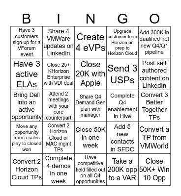 EUC November Bingo Card