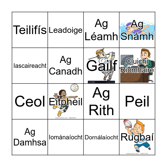 Caitheamh Aimsire Bingo Card