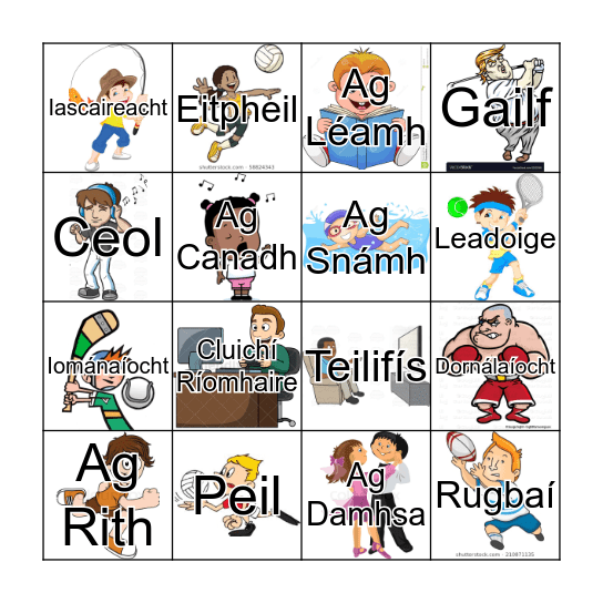 Caitheamh Aimsire Bingo Card