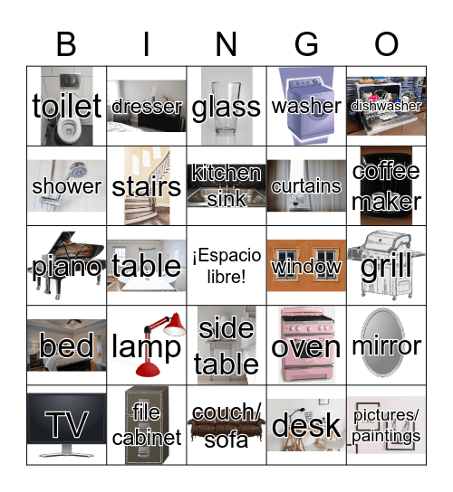 La casa Bingo Card