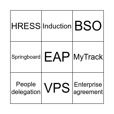 People Bingo Card