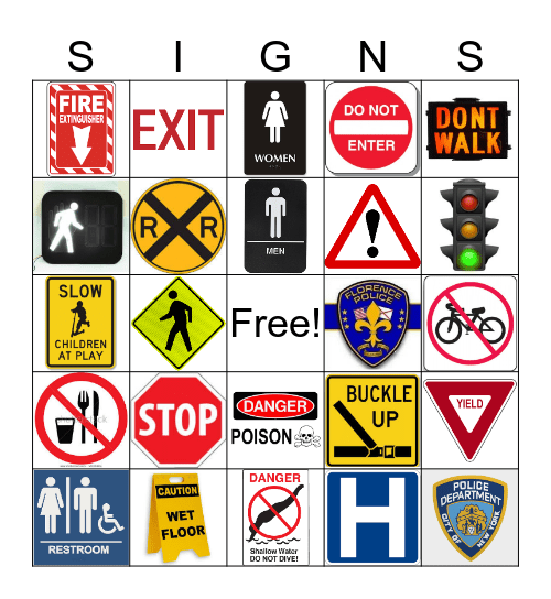 Warning Signs! Bingo Card