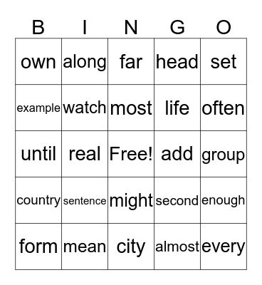 Grade 2 - December Bingo Card