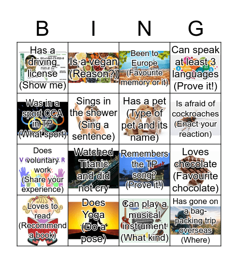 Temasek Reunion 2018 Bingo Card