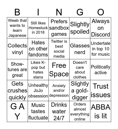 John Bingo Card